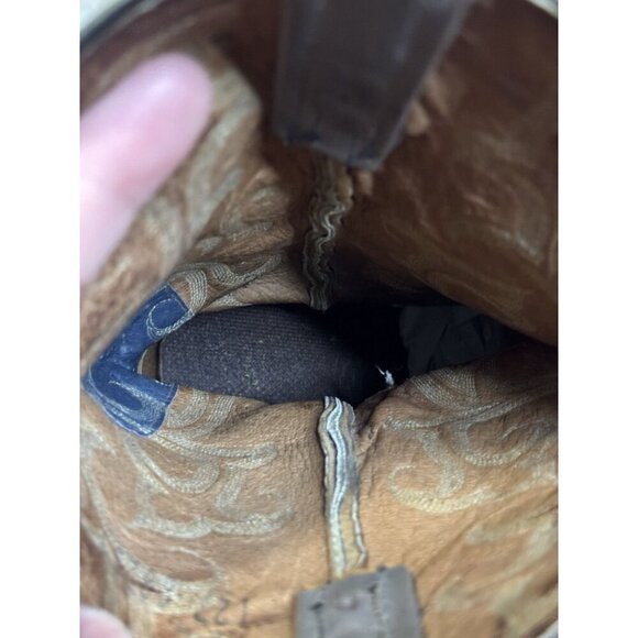 TONY LAMA Cowboy Boots Mens Gray Leather Western Pull On Rodeo 10EE READ - Picture 6 of 16